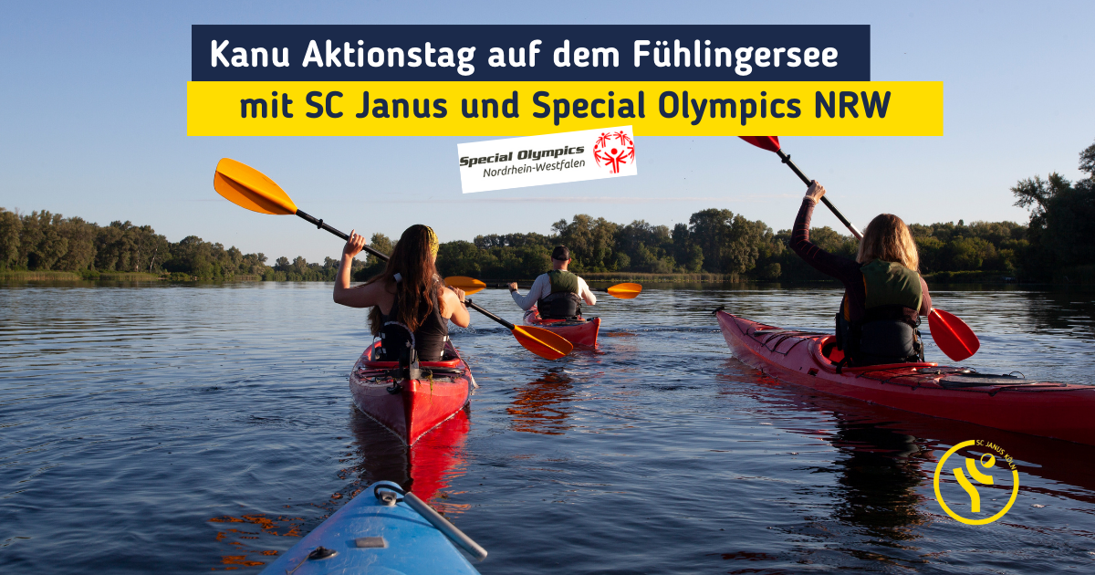 Aktionstag Kanu auf dem Fühlinger See mit SC Janus und Special Olympics NRW