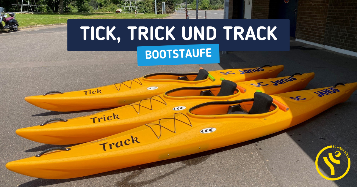Tick, Trick und Track – Bootstaufe