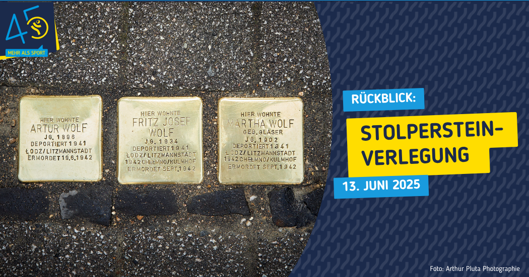 Stolpersteinverlegung mit dem SC Janus
